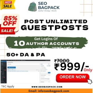 Get 10 Author Accounts For just ₹999- Only Seobagpack